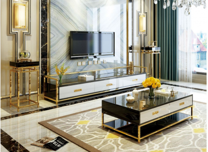 Projektant Kredens Kredens Szafka boczna niska Decor Living Pokój Półka