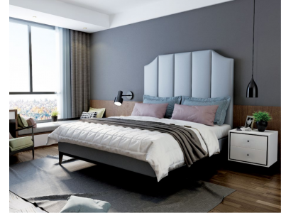 Łóżko Podkładka Design Luksusowe podwójne łóżko hotelowe Sleep Pokój Skóra 180x200cm