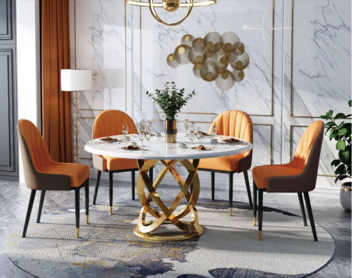 Wysokiej jakości salon Okrągłe stoły - Okrągły Designer Stal odporna Tabela