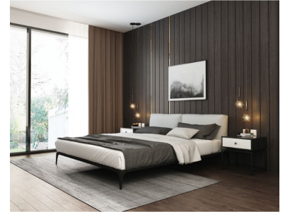 Łóżko tapicerowane łóżko Łóżko Hotel Podkładka Designer Double Luxury Deco Design