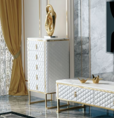 3-częściowy zestaw mebli do salonu designerski kredens do salonu + stolik kawowy