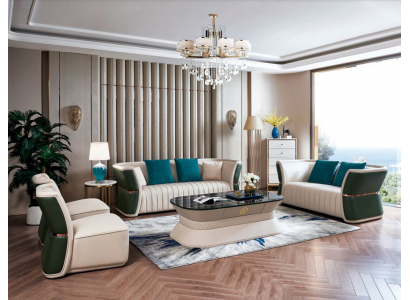 Kompletny zestaw Zestaw sofowy 3+2+1+1 miejsce do siedzenia designerska sofa kanapa Żywy krajobraz