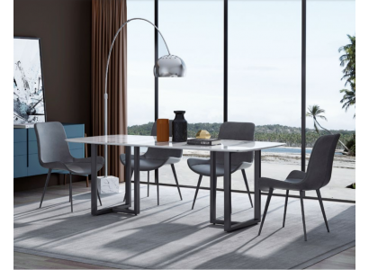 Design jadalnia Grupa Tabela + 4 Krzesła Siedziba Podkładka Deko Ustawić stoły