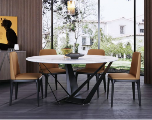 Design Okrągły Tabela 4x Fotel Krzesła Ess Pokój Podkładka Siedziba Okrągłe stoły