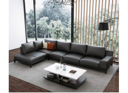 Designerska skórzana sofa Narożnikowa kanapa Podkładka Narożnik Kanapa Siedziba Narożnik L Form Deko Ustawić