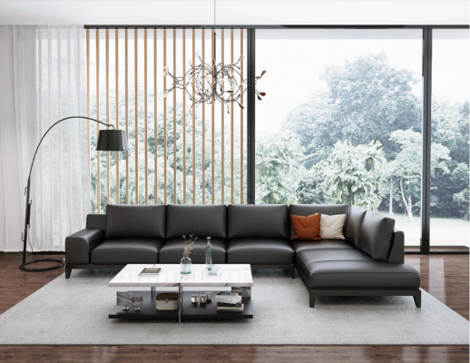 Designerska skórzana sofa Narożnikowa kanapa Podkładka Narożnik Kanapa Siedziba Narożnik L Form Deko Ustawić