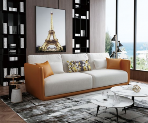 Sofa 4 miejsce do siedzenia z stolikiem kawowym Duża kanapa XXL Sofy Kanapy Salon