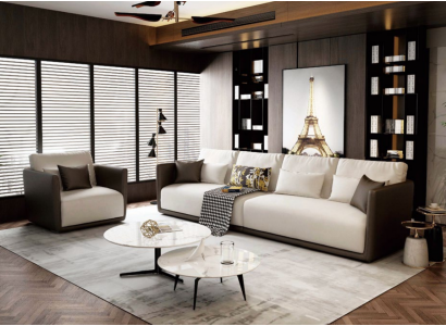 Kompletny zestaw Zestaw sofowy 4+1 Siedziba Couch Tabela Deko Design Żywy krajobraz
