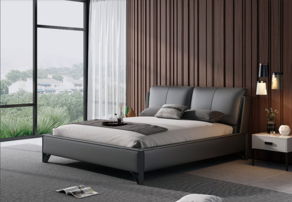 Deco łóżko Podkładka Design Luksusowe podwójne łóżko hotelowe Sleep Pokój Skóra
