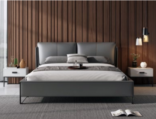 Deco łóżko Podkładka Design Luksusowe podwójne łóżko hotelowe Sleep Pokój Skóra