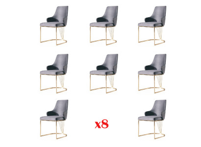 jadalnia Krzesło 8 Zestaw Ustawić Lehn Krzesła Kompletna Grupa Living Room