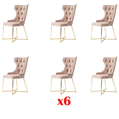 Lehn Krzesło Restauracja Przemysłowa 6x Design Krzesła Siedziba Podkładka Zestaw Chesterfield
