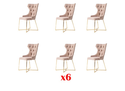 Lehn Krzesło Restauracja Przemysłowa 6x Design Krzesła Siedziba Podkładka Zestaw Chesterfield