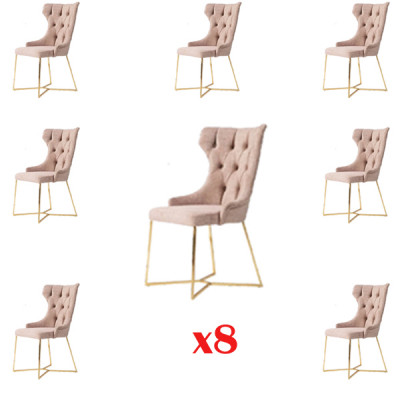 Design 8x Krzesła Grupa Zestaw Podkładka jadalnia Krzesło Ustawić Fotel