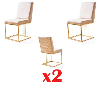 Design Fotel Zestaw Podkładek 2x Krzesło 100% Włókienniczy Krzesła Gastro jadalnia