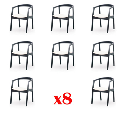 Design 8 Krzesła Grupa jadalnia Ustaw Fotel Nowy Zestaw Podkładka Krzesło