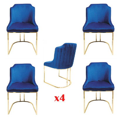 Krzesło do jadalni Pokój Zestaw Zestaw do siedzenia 4x Krzesła Modern Podkładka Design Nowość