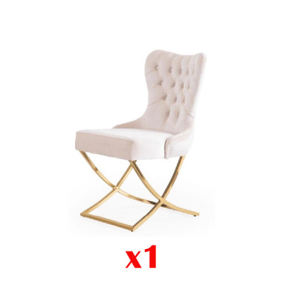jadalnia Krzesło 1 miejsce siedzące Fotel Stal nierdzewna Luxury Modern Meble Design