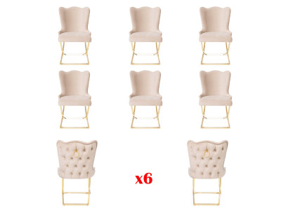 Design 6x Krzesła Grupa Zestaw jadalnia Krzesło Ustawić Fotel Gastro
