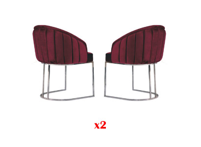 Projektant Metal Material Podkładka Krzesła Gastro jadalnia Modern 2x Fotel