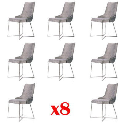 Ustaw Kompletny Grupa Living Room 8x Sztuka Nowa jadalnia Krzesło Zestaw