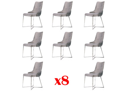 Ustaw Kompletny Grupa Living Room 8x Sztuka Nowa jadalnia Krzesło Zestaw