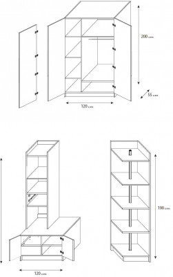 Szafa pokój młodzieżowy żłobek Szafki Meble Design Nowość