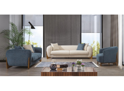 Meble w stylu włoskim Zestaw sofowy Sofa Meble 3+3+1 miejsce do siedzenia