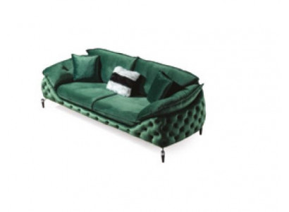 Zielona kanapa Chesterfield Materiał Sofa Sofa Meble Luksusowe wyposażenie Sofy Kanapy
