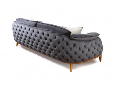 Kanapa Chesterfield Trzyosobowa Podkładka Sofy Włókienniczy Skóra Sofa Kanapy Meble Nowość