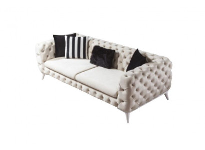 Sofa 3 miejsce do siedzenia Biały Luxury Meble Chesterfield Meble w stylu włoskim