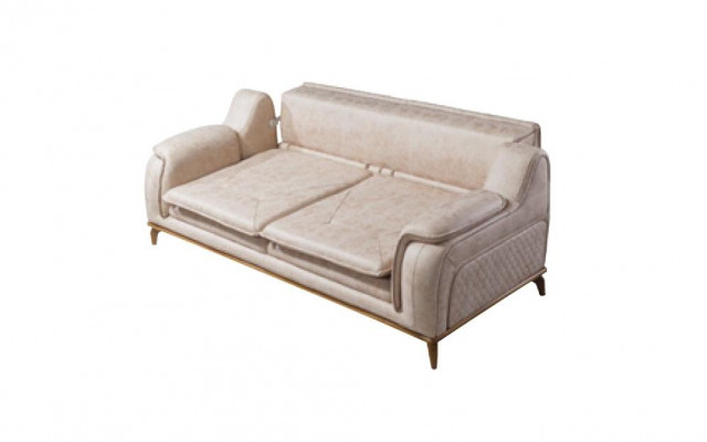 Zestaw sofowy 3+3+1 miejsce do siedzenia Blue Fotel Luksusowa Skóra Sofa Kanapa Meble w stylu zachodnim