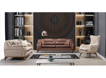 Designerska sofa kanapa Zestaw sofowy 331 miejsce do siedzenia zestaw tapicerski skórzana sofa kanapy