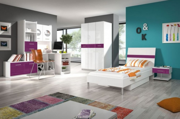 Biurko narożne Nowoczesne Biurko Drewno Żłobek Młodzieżowy Biały Meble Design