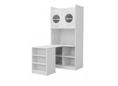 Biurko narożne Nowoczesne Biurko Drewno Żłobek Młodzieżowy Biały Meble Design
