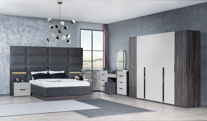 Łóżko Podwójne łóżko Meble Umeblowanie Nowe Meble Design Wysoki Połysk Sypialnia