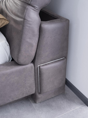 Łóżko Design Podwójne łóżko Materiał Drewno łóżko Podkładka Sypialnia Meble 160x200