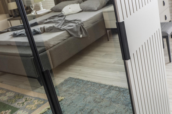 Loft Szafa Luksusowa Sypialnia Drewno Szafa Szklana Szafka Meble Design