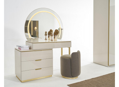 Toaletka Zestaw konsola Lustro Sypialnia Meble Design Stołek Zestaw Nowy