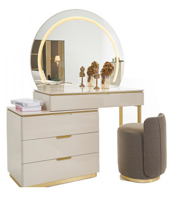 Design Fotel Luxury Ottoman Toaletka Stołek Okrągła Podkładka Krzesło Ławka