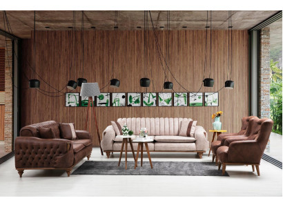 Chesterfield Zestaw sofowy Poduszka na siedzisko Sofa Kanapy Meble Materiał Włókienniczy