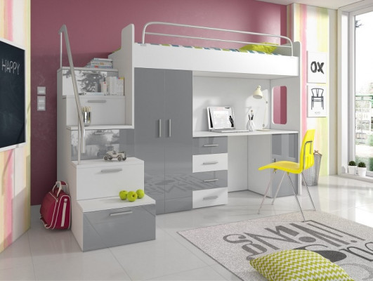 Podwójne łóżko piętrowe Łóżko piętrowe Podwójne łóżko Youth Bed bed z Szafa Tabela New