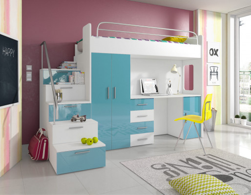 Podwójne łóżko piętrowe Łóżko piętrowe Podwójne łóżko Youth Bed bed z Szafa Tabela New