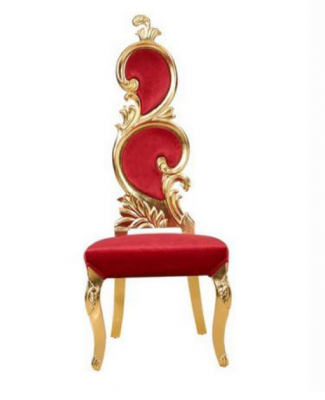 Throne Fotel Royal Krzesła Podkładka Chesterfield Aksamit 1 miejsce siedzące w stylu Antyka