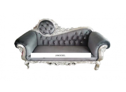 Throne Fotel Royal Podkładka Chesterfield Aksamit 2 miejsce siedzące Antyk Stil Krzesła