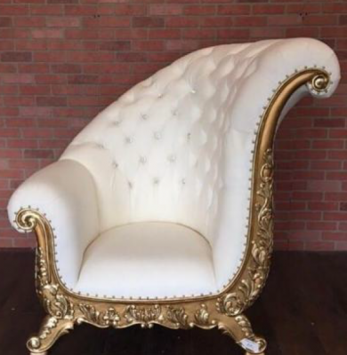 Throne Fotel Royal Podkładka Krzesła Chesterfield Aksamit 1 miejsce siedzące w stylu Antyka