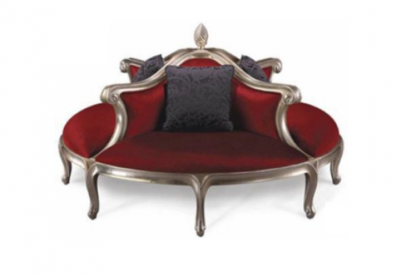 Okrągły Sofa Podkładka Kanapa Podkładka Chesterfield Aksamit 4 miejsce siedzące w stylu Antyka
