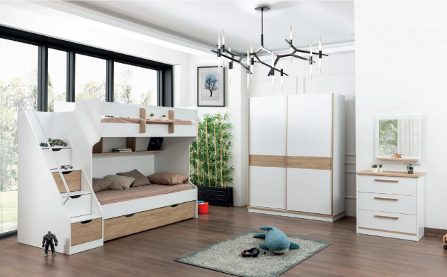 Design Szafa Drzwi Przesuwne Szafa Sypialnia Szafki Drewno Biały Brąz