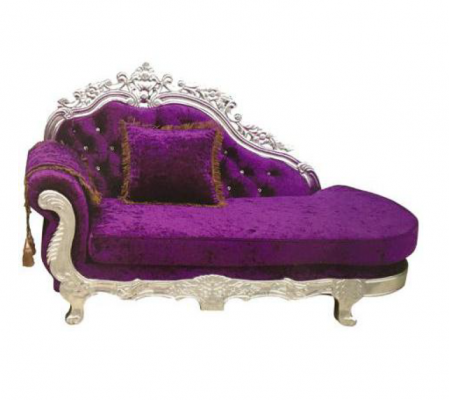 Szlachetny szezlong w stylu Chesterfield Antyk Sofa z szezlongiem New Récamière