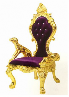 Throne Fotel Krzesła Royal Podkładka Chesterfield Aksamit 1 miejsce siedzące w stylu Antyka